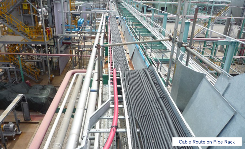 Cable Route on Pipe Rack